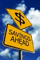 Savings Ahead sign